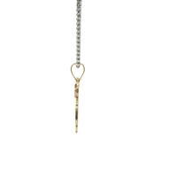 14KT Gold Charm Jumbo Tri Tone Boy / Girl Twins with Plain Bell