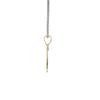 14KT Gold Charm Jumbo Tri Tone Boy / Girl Twins with Plain Bell