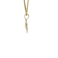 14KT Gold Charm Small Melting Heart with Plain Bell