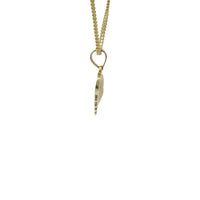 14KT Gold Charm Small Melting Heart with Plain Bell