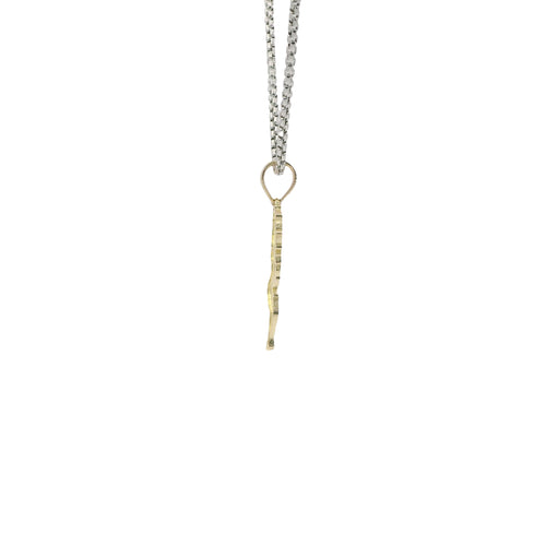 14KT Gold Charm Small Betty Boop Full Body with Diamond Cut Hair and Plain Bell