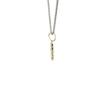 14KT Gold Charm Small Full Body Diamond Cut Hello Kitty with Plain Bell