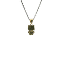 14KT Gold Charm Small Full Body Diamond Cut Hello Kitty with Plain Bell