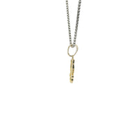 14KT Gold Charm Small Full Body Diamond Cut Hello Kitty with Plain Bell
