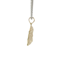 14KT Gold Charm Small Right Facing Jesus Head with Thorn Crown and Plain Bell