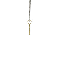14KT Gold Charm Small Diamond Cut Kuromi with Plain Bell