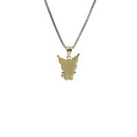 14KT Gold Charm Small Diamond Cut Kuromi with Plain Bell