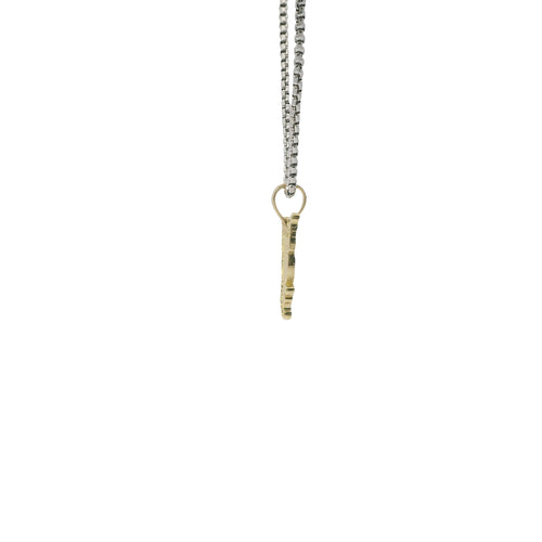 14KT Gold Charm Small Diamond Cut Kuromi with Plain Bell