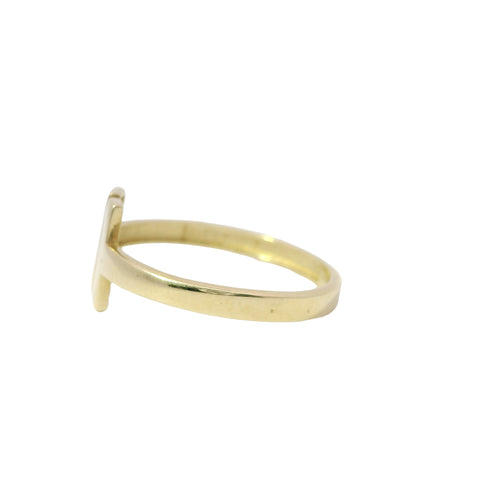 14KT Gold Ring Women's Light Weight Split Bar Band