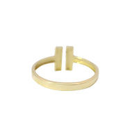 14KT Gold Ring Women's Light Weight Split Bar Band