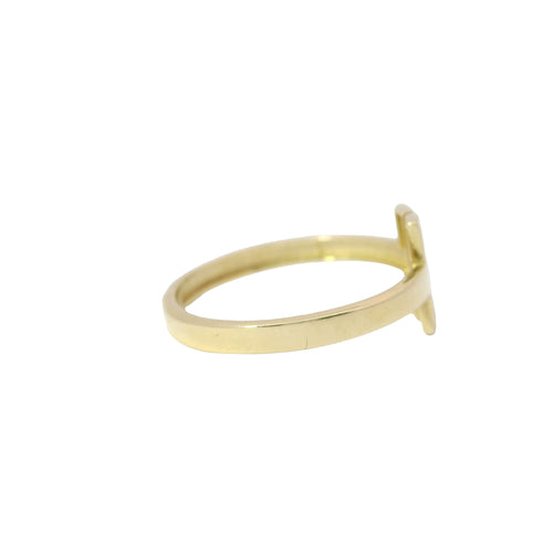 14KT Gold Ring Women's Light Weight Split Bar Band