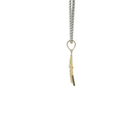 14KT Gold Charm Medium Star Nugget with Beaded Border and Plain Bell