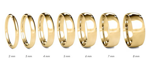 14KT Gold Ring Unisex Solid Plain Wedding Band 7mm