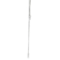 14KT White Gold Solid Thin Chain Box Link with Pinwheel Clasp .5mm