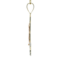 14KT Gold Charm Extra Large Tri Tone Caravaca Crucifix Cross with Plain Bell
