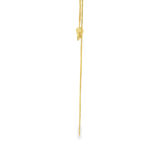 14KT Gold Solid Thin Chain Box Link with Pinwheel Clasp .4mm