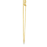 14KT Gold Solid Thin Chain Box Link with Pinwheel Clasp .8mm